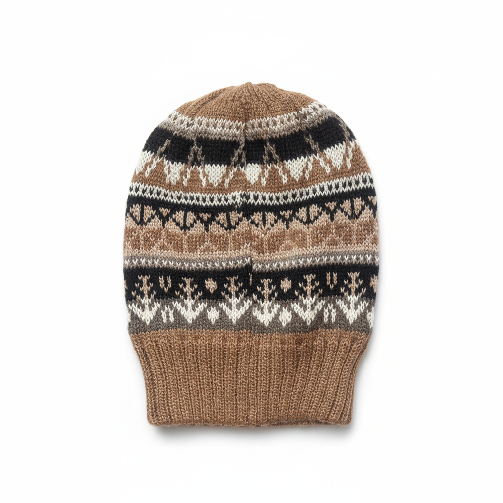 Winter Earth beanie con fondo profesional